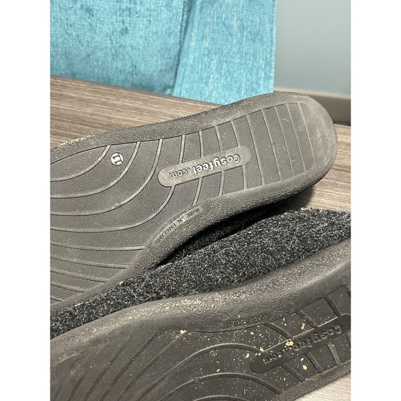 Cosyfeet Ronnie Mens Slippers Gray Black Size 11 - Picture 12 of 12